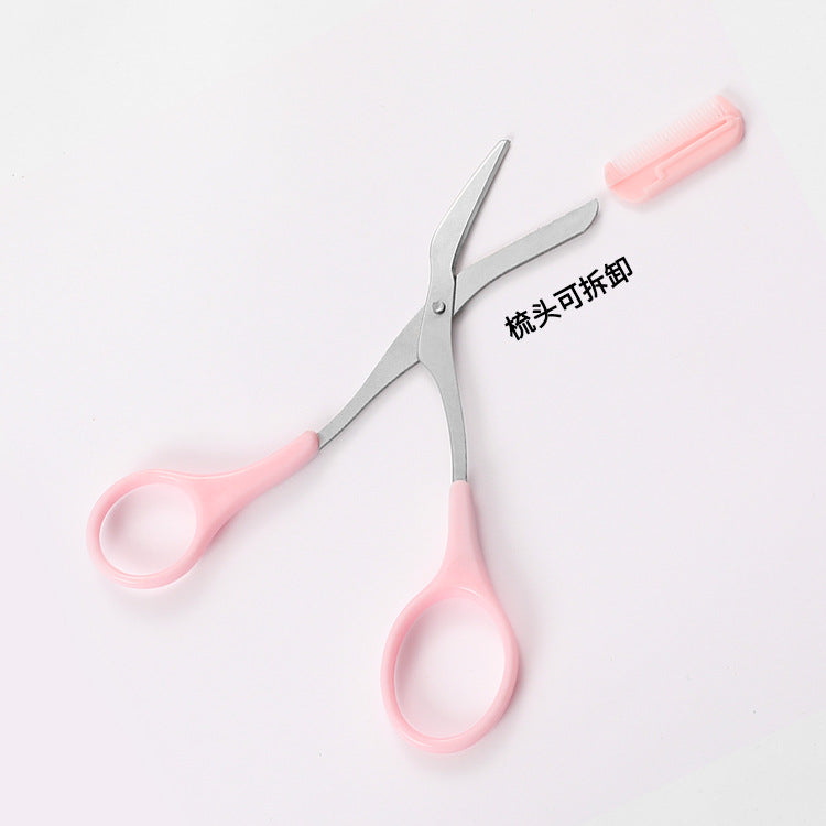 Eyebrow Comb Scissors Beauty Tools Portable Macro Eyebrow Shaver Eyebrow Trimming Scissors Set 3 Pack Folding Eyebrow Trimmer 