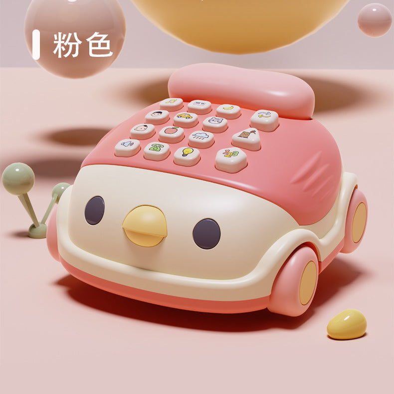 Spot mini chick phone analog ဖုန်း ringtone smart ကလေးများ အစောပိုင်း ပညာရေး ဂီတ ဗောဓိဖုန်း ကားအရုပ် 