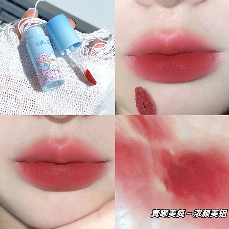 CACE Blue Sky Blue Matte Lip Mud Anime Style Bunny Lip Glaze Student Three-Piece Blue Set Wholesale 