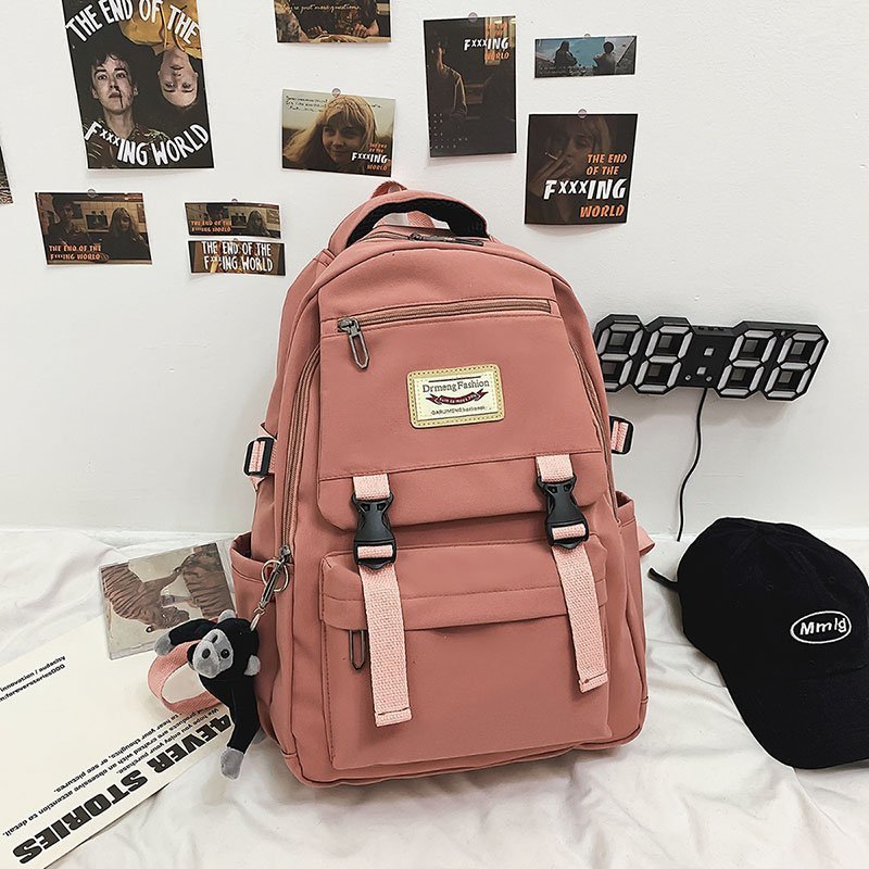 2023 New School Bag Women Korean Version Harajuku Junior High School College College Backpack Korean Forest Girl Backpack 