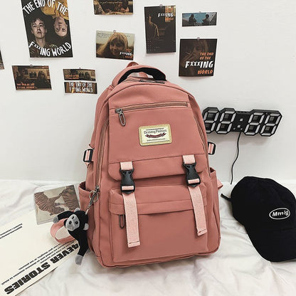 2023 New School Bag Women Korean Version Harajuku Junior High School College College Backpack Korean Forest Girl Backpack 