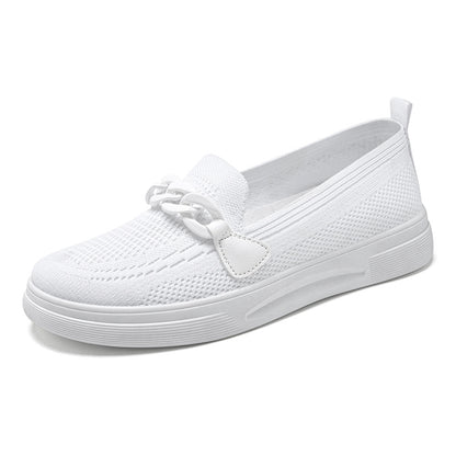 Shoes women's 2023 new foreign trade women's shoes comfortable flying weaving mother shoes slip-on comfortable cross-border women's single shoes