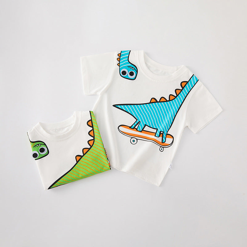 betop children's clothing summer new style cartoon Korean version children's short-sleeved T-shirt boy baby clothes bottoming shirt cross-border supply 