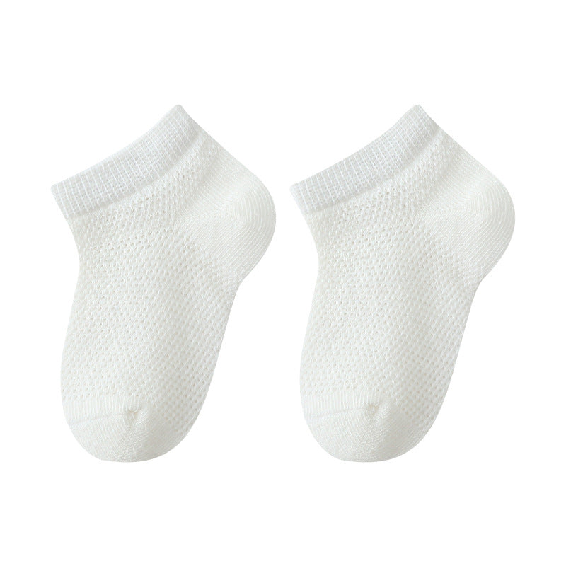 24 baby socks summer thin mesh socks short tube baby socks A type boneless loose solid color cotton socks