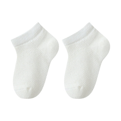 24 baby socks summer thin mesh socks short tube baby socks A type boneless loose solid color cotton socks