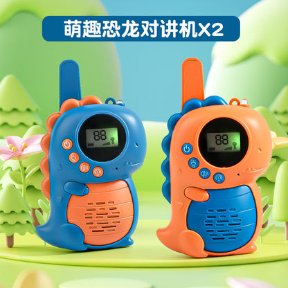 ကာတွန်း ဒိုင်နိုဆော walkie-talkie အရုပ် ၂ ထုပ် နယ်စပ်ဖြတ်ကျော် ကလေးများ၏ အကွာအဝေး ကြားခံ ပြင်ပ ကစားစရာ မိဘ-ကလေး အပြန်အလှန် အကျိုးပြု ကစားစရာ 