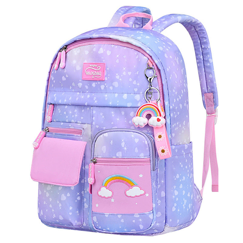 Cross-border ridge protection light weight school backpack shoulder bag big children's backpack girls children primary school schoolbag wholesale 