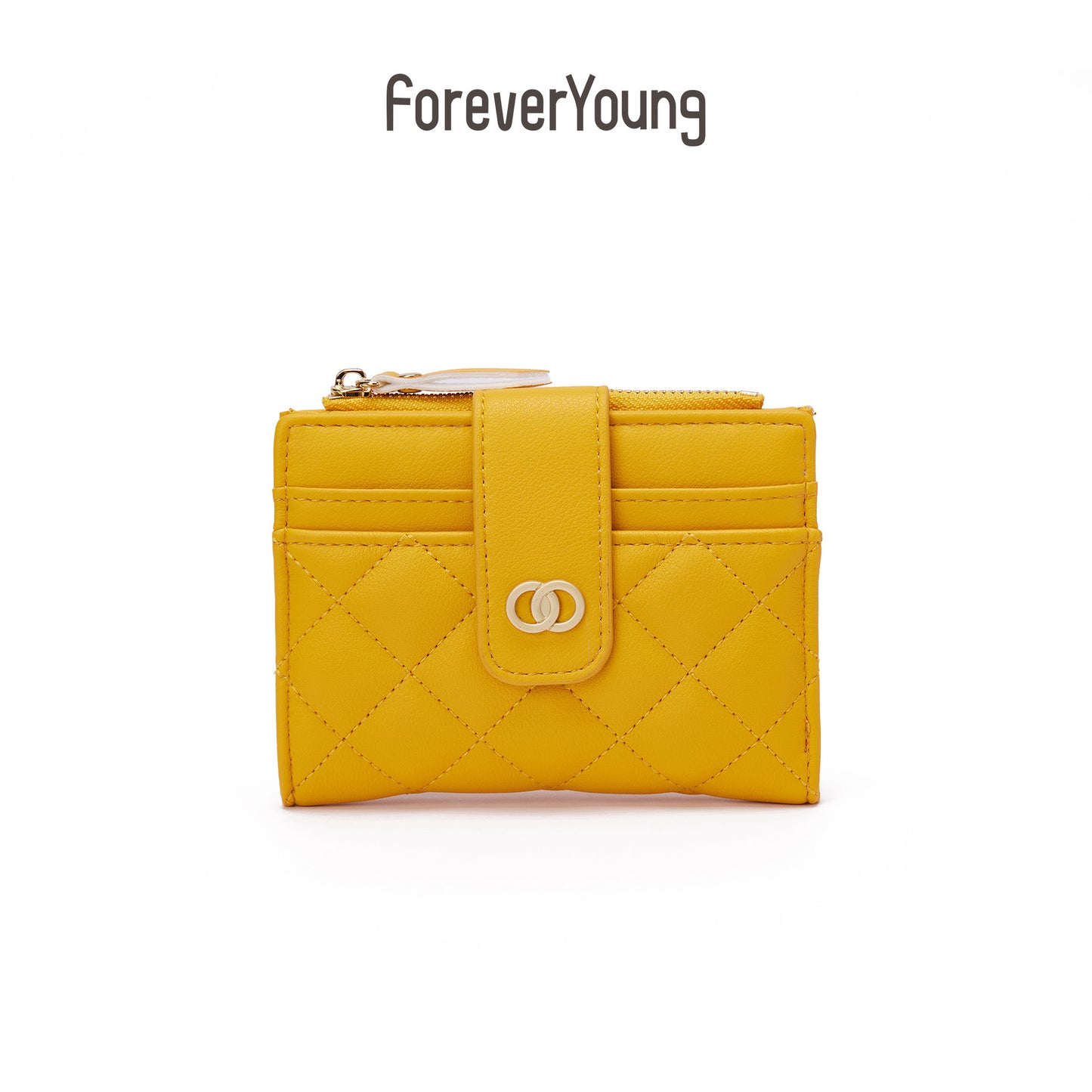 forever young women's wallet ins high-end short wallet simple fashion coin purse pu card bag 