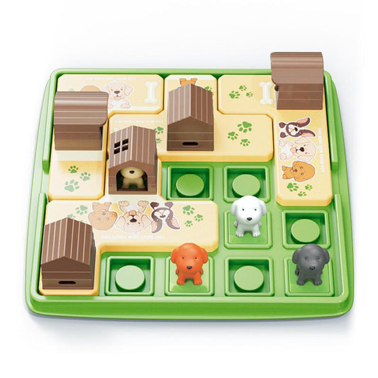 နယ်စပ်ဖြတ်ကျော် Puppy Hide and Seek Tabletop ဂိမ်း ကလေးများ၏ ယုတ္တိတွေးခေါ်မှု လေ့ကျင့်ရေး Puppy Adventure အရုပ် 