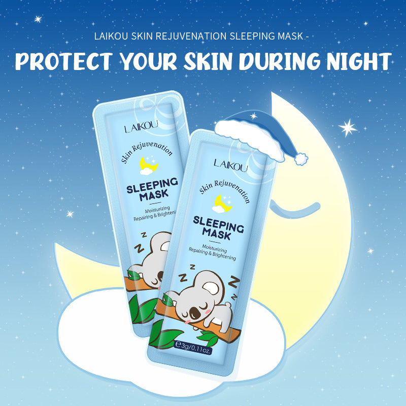 နယ်စပ်ဖြတ်ကျော် LAIKOU Koala Care Night Sleeping Mask 1 piece 3g အသားအရေ စိုပြေစေပြီး ရေဓာတ်ဖြည့်ပေးသော အသားအရေ ထိန်းသိမ်းမှု ထုတ်ကုန်များ 