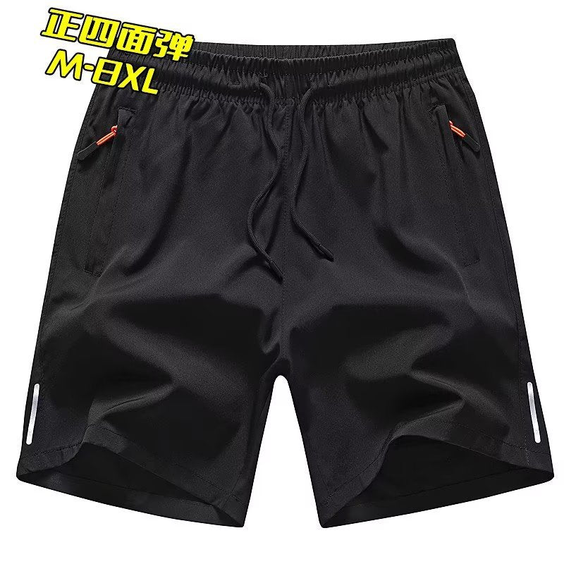 Sports shorts men's summer thin four-sided elastic quick-drying five-point pants loose outerwear casual running plus size youth pants 