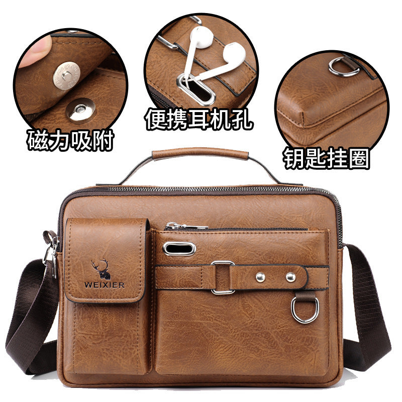 Shoulder Bag Men's Messenger Bag Men's Business Satchel Bag Messenger Bag Handy Shoulder Messenger Boys Casual Bag Men's Bag