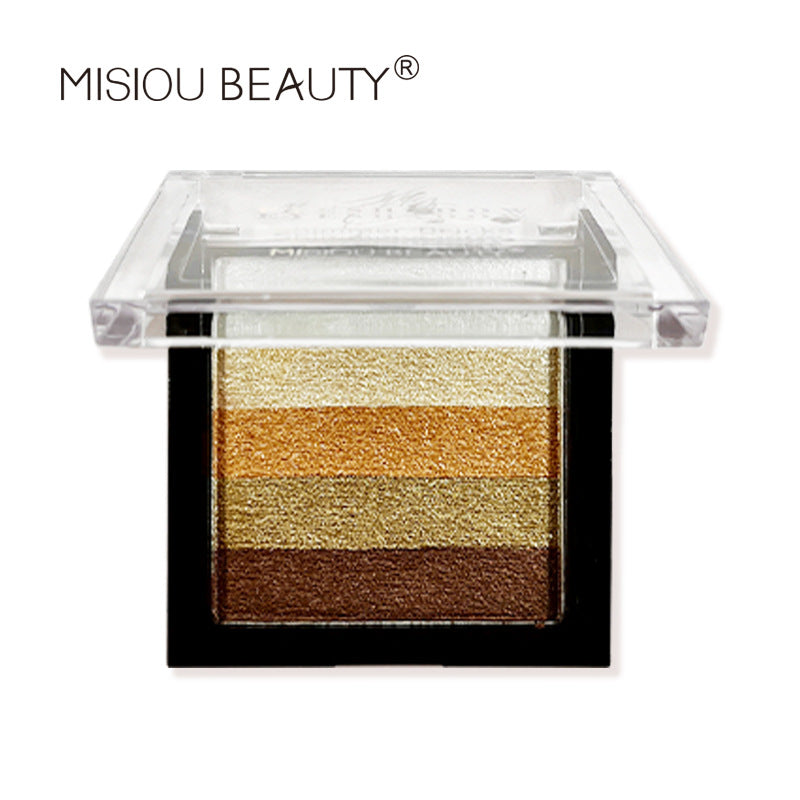 MISIOU BEAUTY နယ်ခြားငါးရောင်အစင်း pearlescent gradient eyeshadow palette တောက်ပသော pearlescent eyeshadow လက်ကား