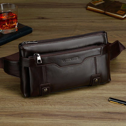 Men's Commuter Small Pocket Bag Retro Men's Stall Construction Site Pocket Bag Outdoor Messenger Bag Business Pocket Bag Summer