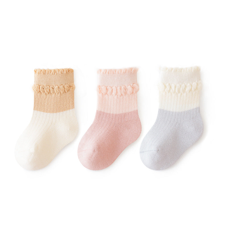 24 autumn baby socks a newborn boneless loose mouth baby infant cotton socks spring and autumn children Zhuji