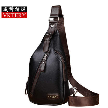 Weiketrey chest bag men's crossbody bag Korean style shoulder bag travel casual bag small cross-body outdoor men's bag 