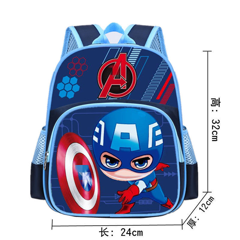 Kindergarten primary school students cartoon cute schoolbag 1-3 grade boys and girls backpack light weight reduction back protector 