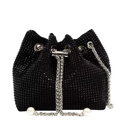 Summer small bag women 2023 new trendy diamond bag chain full of diamond bucket bag niche fashion trend Messenger bag 