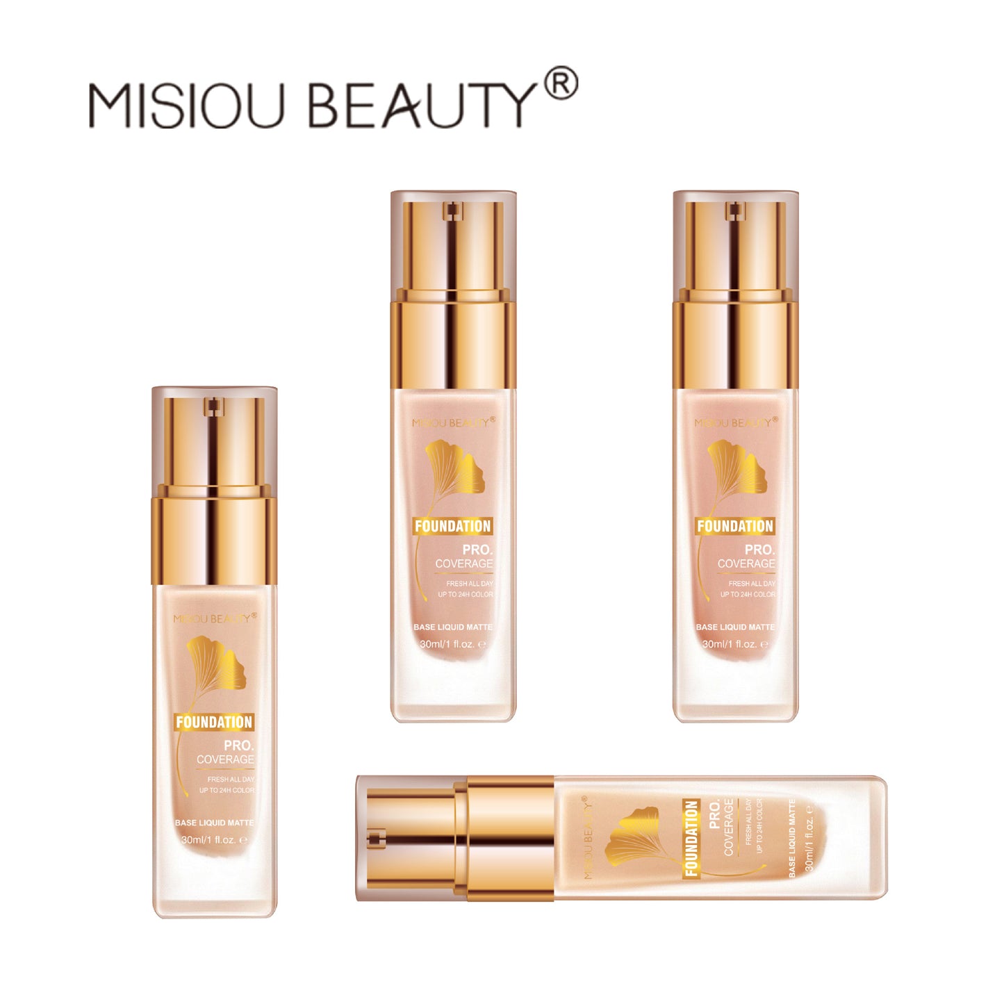 MISIOU BEAUTY Clear Concealer Liquid Foundation Waterproof Oil Control Face Correcting Concealer Setting Makeup Refreshing Moisturizing Powder 