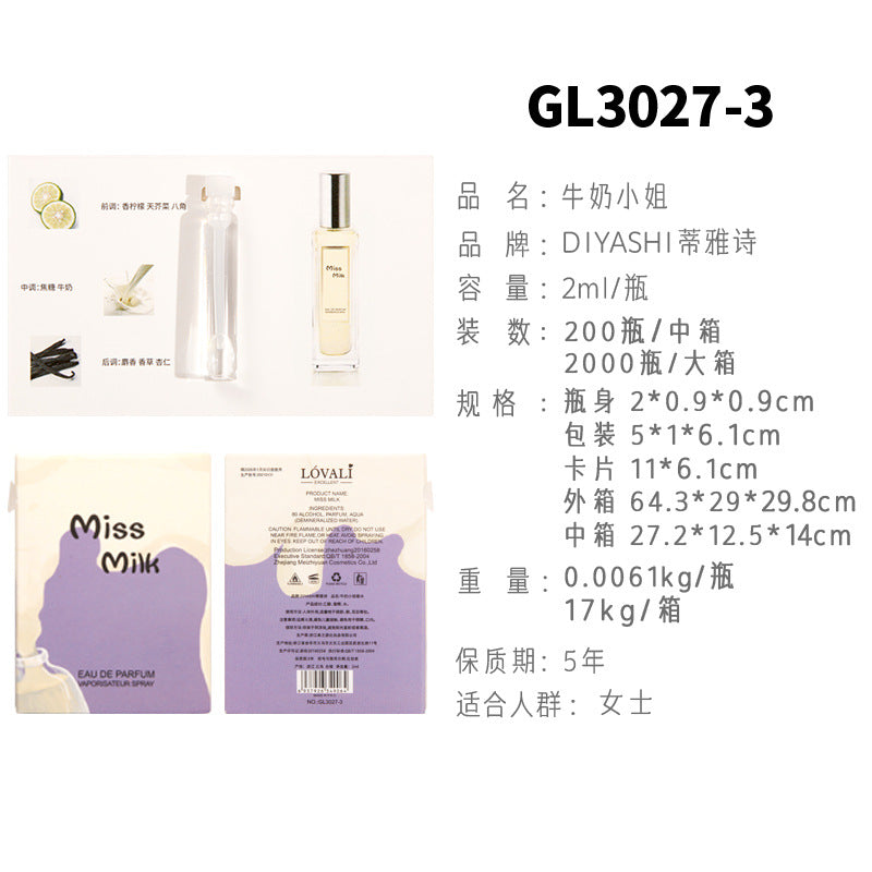 Vietnamese perfume sample Nair perfume women's perfume men's perfume wholesale card perfume q version trial pack 2 