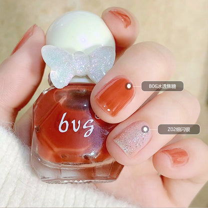 BVG small diamond nail polish no baking quick drying water-based tearable multi-color whitening nail polish spot one piece delivery 