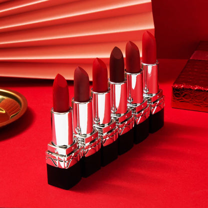 6-pack hard box lipstick set silky cream long-lasting gift box multi-color lipstick atmospheric gift 