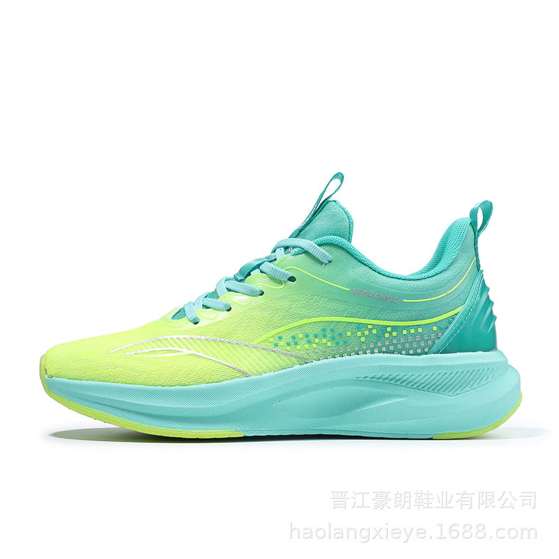 Sports shoes 2023 new cushioning rebound lightweight running shoes spring and summer mesh breathable couple shoes fashion gradient trendy shoes 