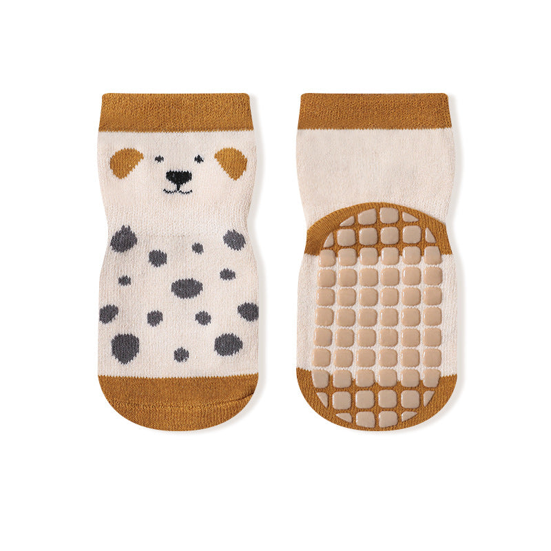 Spring and autumn floor socks baby glue non-slip children's floor socks baby toddler socks type A medium tube cotton socks 