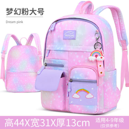 Cross-border ridge protection light weight school backpack shoulder bag big children's backpack girls children primary school schoolbag wholesale 