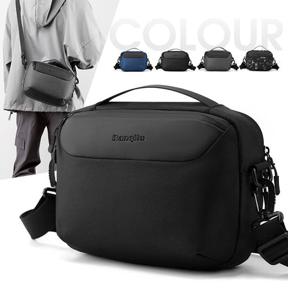 New Men's Shoulder Bag Korean Version Functional Chest Hanging Bag Fashionable Casual Messenger Bag Outdoor Large Capacity Messenger Bag 