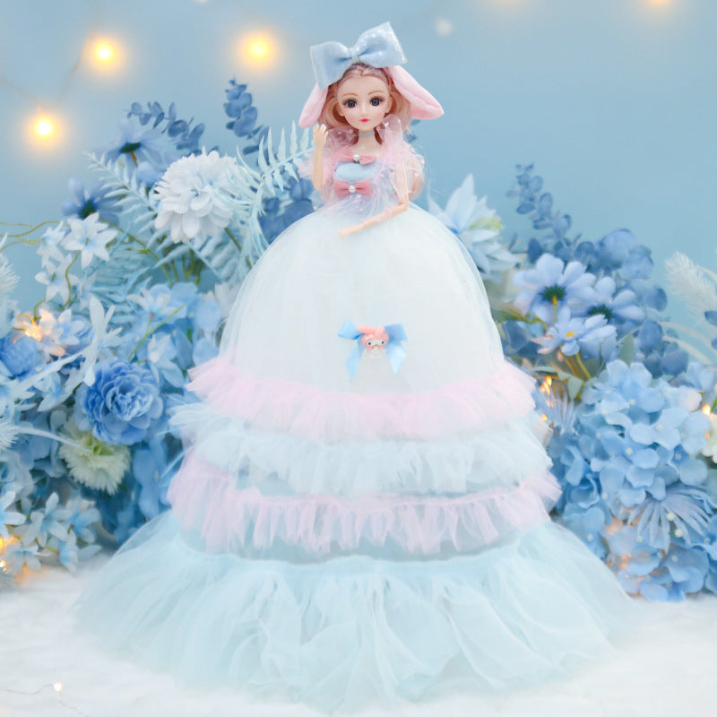 50cm vinyl wedding Yade Barbie doll gift box set princess doll children's toy girl gift 