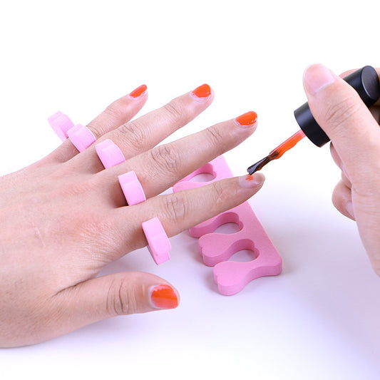 Manicure tools sponge finger separator finger separator peach heart finger cotton novice nail polish artifact spot 