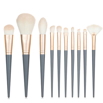 2022 new Cangzhou 10-piece Huayang Lanqiao makeup brush portable makeup brush full set wholesale one-piece drop shipping 