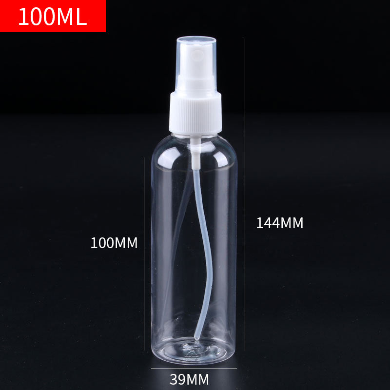 Factory direct supply 100ml portable transparent spray bottle portable makeup setting spray disinfectant water plastic small spray 