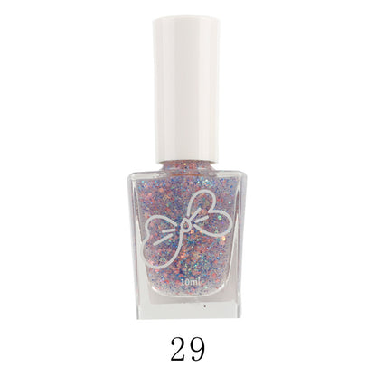 Luqiya summer oily 30-color nail polish, no-bake, long-lasting, non-peelable, quick-drying, transparent whitening nail polish wholesale 