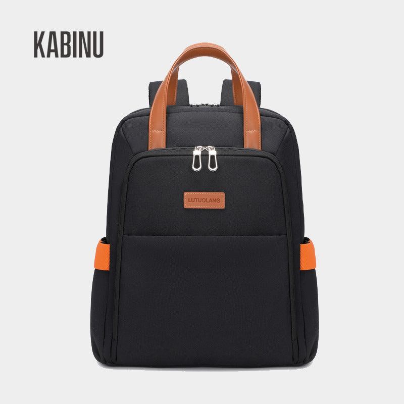 Kabinu women's backpack bag backpack computer bag business laptop bag female middle school student school bag logo 