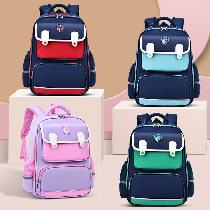 New schoolbags for primary school students grades 1-3-6 boys and girls children's schoolbags British large-capacity backpacks to reduce the burden 