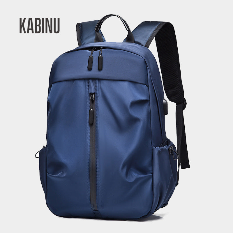 Kabinu new casual backpack 2021 Korean solid color washed business commuter computer backpack men's trendy student bag 