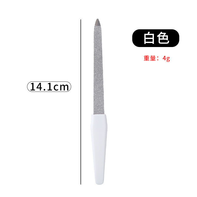 Manufacturer stainless steel nail file to remove dead skin fork double-ended multi-purpose polishing file beginner manicure tool 