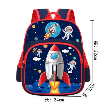 Kindergarten primary school students cartoon cute schoolbag 1-3 grade boys and girls backpack light weight reduction back protector 