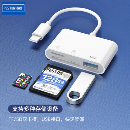 typec three-in-one multi-function SD/TF ကတ်ဖတ်သူ u disk မိုဘိုင်းလ်ဖုန်း တက်ဘလက် USB3.0 universal otg converter