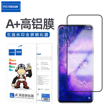 适用OPPO A11X A31 A5S 32 A3 A7X A8 A9X手机五强丝印全屏钢化膜