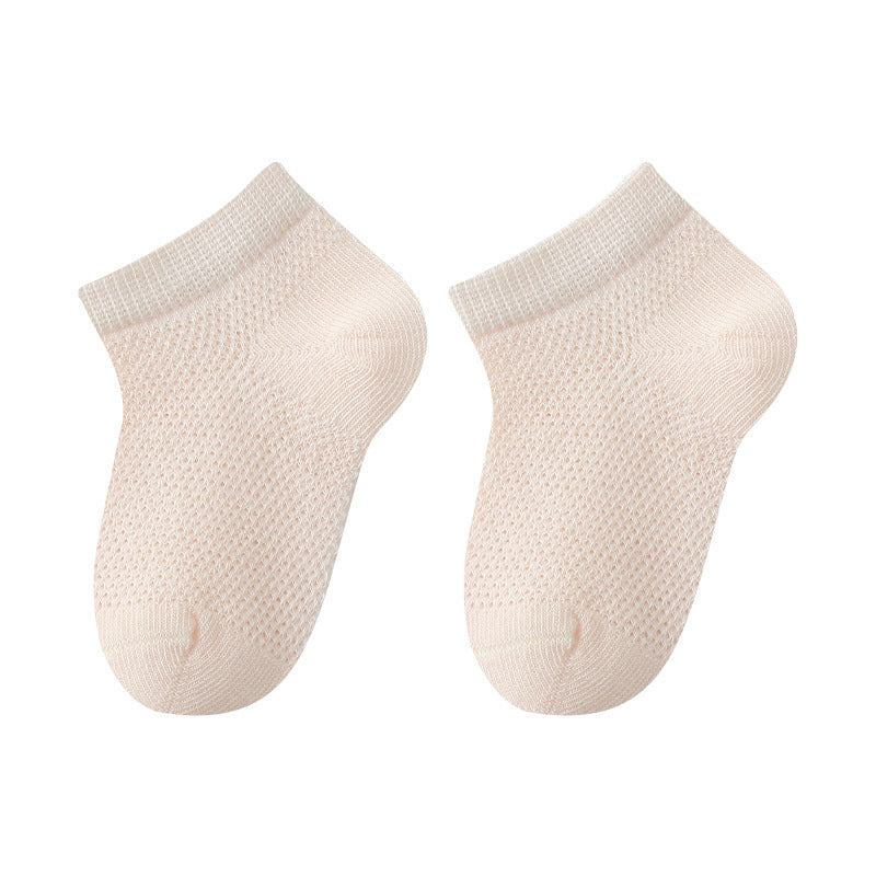 24 baby socks summer thin mesh socks short tube baby socks A type boneless loose solid color cotton socks