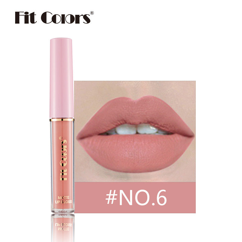 Fit Colors 12-color non-stick matte lip gloss matte velvet liquid lipstick lip gloss cross-border 