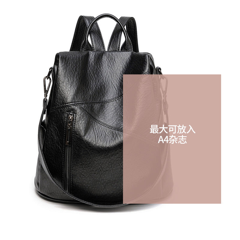 Korean style fashionable backpack for women, simple and easy to wear, 2023 autumn new product, large capacity anti-theft backpack, casual travel bag 