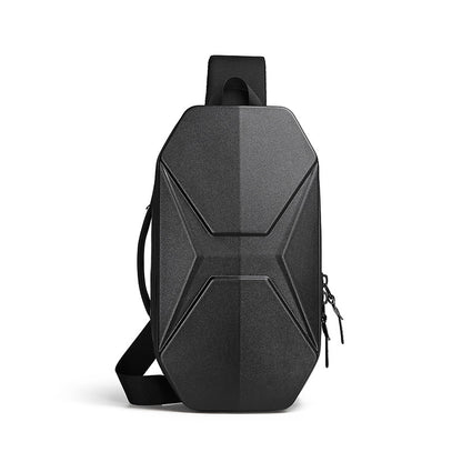 2022 New Functional Chest Bag Men's PC Hard Shell Men's Crossbody Bag Trendy Brand Sports Men's Bag Single Shoulder Crossbody Bag