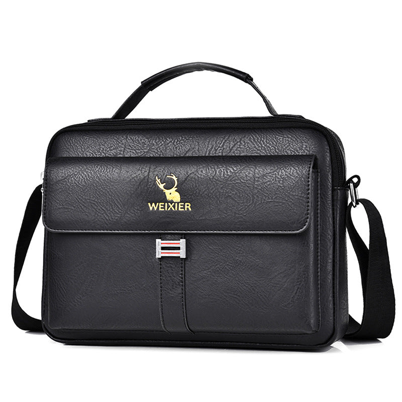 New pu leather bag men's cross-border business men's retro shoulder Messenger bag men's postman bag backpack Messenger men's bag 