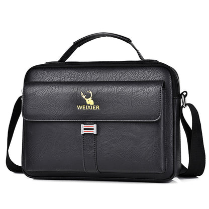 New pu leather bag men's cross-border business men's retro shoulder Messenger bag men's postman bag backpack Messenger men's bag 