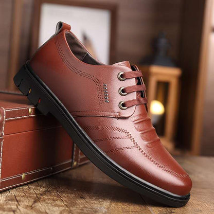 2022 Men's Leather Shoes Genuine Leather Soft Sole Soft Leather Casual Shoes British Versatile Spring Breathable Business Formal Men's Shoes 