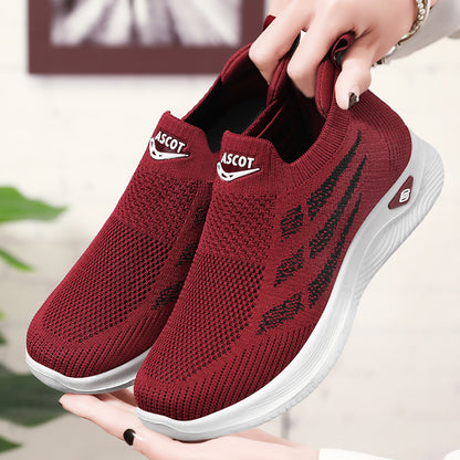 Shoes women's 2023 summer new single shoes middle-aged and elderly couple sports shoes slip-on comfortable casual shoes for the elderly 